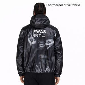 Chaqueta Deportiva Ligera Impermeable con Capucha, Ecológica, Geométrica, Delgada, de Poliéster, para Entrenamiento de Fútbol, con Parches, para Hombre - Product Image 2