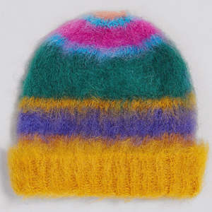 Bonnets d'hiver personnalisés avec logo brodé pour hommes et femmes, en tricot côtelé mérinos, acrylique, coton, cachemire, avec logo de créateur - Product Image 2