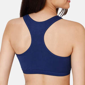 <b>Women</b> Breathable OEM Sports Bra for Gym Workout New Design Fitness Apparel with Front Logo Position High Neck Supportive Workot - Product Image 2