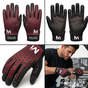 Heavy Duty for Mechanic Work <b>Gloves</b> Shock Absorption Touchscreen <b>Moisture</b>-Wicking Polyester Back Industrial Utility - Product Image 6