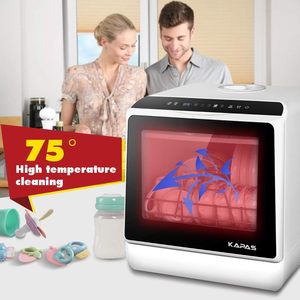 Lave-vaisselle portable de comptoir avec 5 programmes de lavage, réservoir d'eau de 3 tasses, séchage à l'air, polyester imperméable - Product Image 4