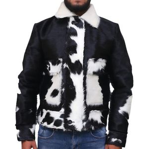 Chaqueta de Cuero Genuino de Piel de Vaca para Hombre, Chaqueta de Cuero Premium, Prenda Exterior Elegante y a la Moda para la Temporada de Invierno - Product Image 1