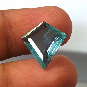 Piedra Preciosa Suelta de Aguamarina Santa María Azul Claro Natural de 7.55 Quilates, Forma de Cometa Facetada, 6x7.8x6.3mm, Translúcida - Product Image 3