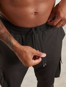 Pantalon de jogging OEM en gros, vierge, personnalisable, en molleton uni, couleur chair, pour homme - Product Image 5