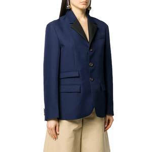 Nouveau Blazer Unisexe Haut de Gamme Sur Mesure pour Homme, Costume d'Affaires Bleu en Polyester Coupe Slim Anti-Plis Anti-Statique, Veste de Costume à Simple Boutonnage - Product Image 4