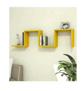 Single Tier Vertical Wooden Floating Wall <b>Shelf</b> Modern Interlocking Storage Display Ledge Board Living Room <b>Adjustable</b> - Product Image 2