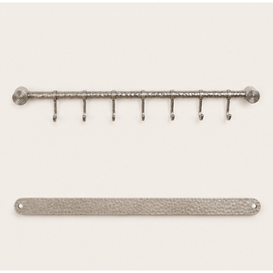 Support mural pour ustensiles de cuisine avec crochets, gain de place, rail en métal noir mat pour casseroles, poêles, louches et planches à découper - Product Image 3