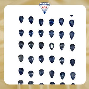 พลอยไพลินสีน้ำเงินธรรมชาติทรงลูกแพร์ 6x4 มม. เกรด AAAA พลอยหลวม ไลท์ทูดาร์คเชดด์ เหมาะสำหรับทำสร้อยคอและกำไลข้อมือ ผ่านการอบความร้อนจากศรีลังกา - Product Image 2