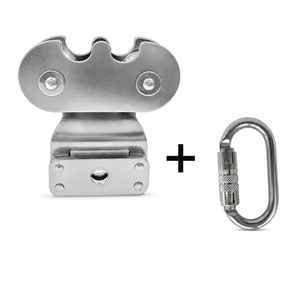 Poulie de zipline en acier inoxydable pour parc d'aventure, ligne de vie horizontale, câble de 13 mm max, charge de rupture 15 kN, HM SS989 - Product Image 4