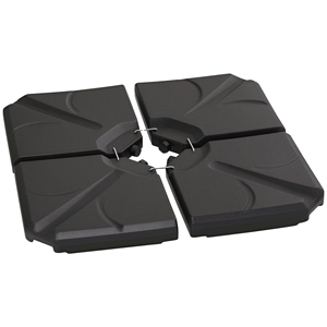 Set di 4 Pezzi per Base Ombrellone da Esterno, Pesi per Ombrellone a Braccio Laterale con Blocco a U, 123 Libbre Capacità d'acqua 158 libbre. Capacità - Product Image 1