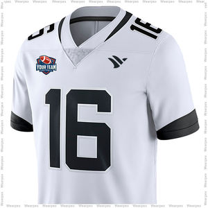 Maillot de football américain respirant 100 % polyester à séchage rapide, nom et numéro du joueur, grandes tailles disponibles, personnalisable, dernière mode d'équipe - Product Image 4