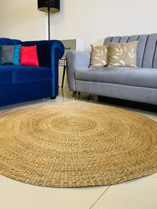 Alfombra Tejida a Mano de Primera Calidad, Moderna y Abstracta, de Jacinto de Agua de Vietnam, de Gran Tamaño, Fibra Natural Ecológica, Decoración para el Hogar - Product Image 5