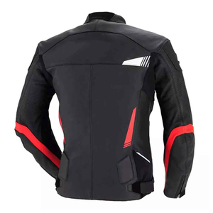 OEM Factory Men Motorbike Riding Jacket Genuine Leather Outerwear Zipper Front Protective <b>Padding</b> for Racing Use Summer - Product Image 1