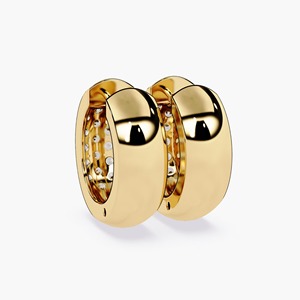 Elegantes Pendientes de Aro con Diamantes Cultivados en Laboratorio de 0.85CT, Oro de 14K, Diseño Redondo, Estilo Huggie, con Pavé, Joyería Fina de Lujo para Mujer - Product Image 1