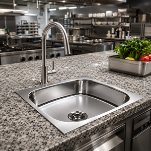 Stainless Steel Rectangular Undermount Single Bowl <b>Kitchen</b> <b>Sink</b> Modern Deep Wash Basin Multi-Function Utility <b>Sink</b> 5 Year - Product Image 3