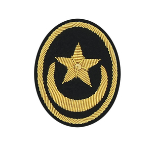 Latest Style Handmade Bullion <b>Wire</b> Embroidered Badges Fashionable New Design Silicone Embroidery Badge-Custom and Wholesale - Product Image 3