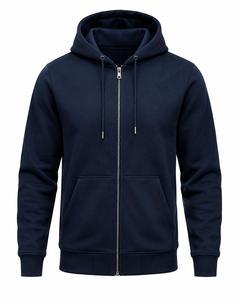 Men's Hooded Pullover Sweatshirt Winter Solid Color Fleece Casual Regular Sleeve <b>Black</b> Trim Design <b>Zipper</b> <b>Hoodie</b> Quick Dry - Product Image 1