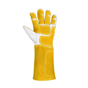 Gants de soudage TIG en cuir de vachette robuste, gants de soudage MIG, résistants à la chaleur et au feu, gants de sécurité industrielle pour le travail - Product Image 1