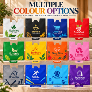 Sacs de courses imprimés de haute qualité en non-tissé |   Sacs fourre-tout réutilisables personnalisés, écologiques, recyclés, avec logo, plusieurs couleurs - Product Image 2