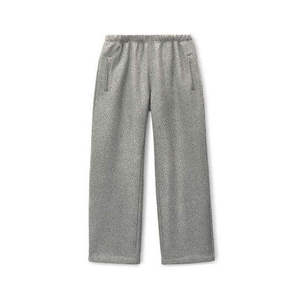Custom Unisex Heavyweight Wide Leg Sweatpants Premium Cotton French Terry <b>Open</b> <b>Hem</b> Streetwear Pants Zip Pocket OEM ODM - Product Image 1