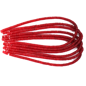 Cuentas Redondas Planas de Cuarzo Bio Rojo Cereza |   Perlas Bio de Cuarzo Rojo |   Cuentas Redondas Lisas | Suministros para la Fabricación de Joyería | Abalorio para pulsera DIY - Product Image 2