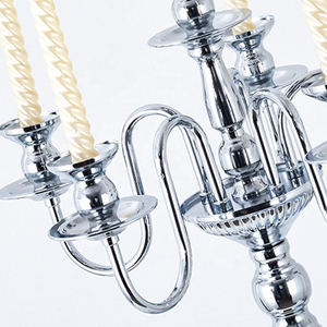 Candélabre en fer de 33 pouces de haut à 5 bras, centre de table en métal pour allée de mariage, idéal pour les cérémonies et les réceptions - Product Image 6