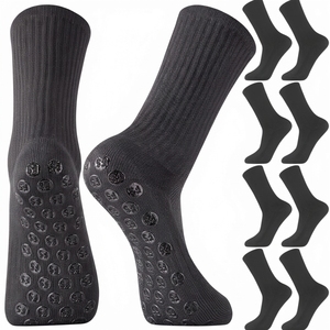 Calcetines de Yoga Rojos Antideslizantes, Largos, con Suela Antideslizante, de Poliéster/Nailon, para Adultos, Deportivos, Ecológicos y Transpirables - Product Image 3