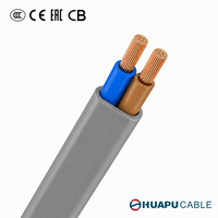Câble plat à double conducteur BVVB 2x4mm² 450/750V, câblage en cuivre massif gainé, 100m