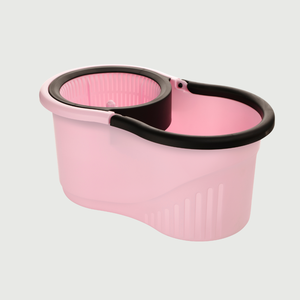 Elegante cubo de fregado giratorio de plástico con sistema de limpieza de suelos de giro suave y fácil escurridor para uso doméstico en cocina. - Product Image 5