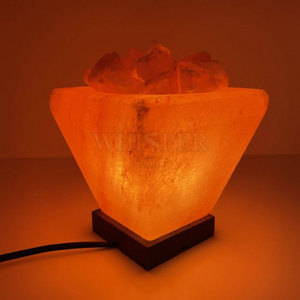 Lámpara de Sal de Primera Calidad con Diseño de Cuñas de Sal, Luz Ambiental Suave, Pieza Decorativa para el Hogar - Product Image 3