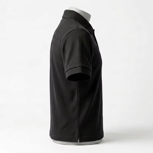 Chemise à manches courtes en tricot pour homme, de haute qualité, en gros, personnalisable, respirante, mélange polyester/coton, vêtements décontractés, streetwear - Product Image 3