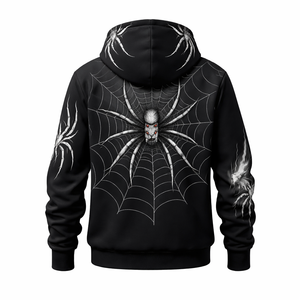 เสื้อฮู้ดดี้ผ้าฟลีซคอตตอน 100% สไตล์สไปเดอร์ สำหรับฤดูหนาว แบบมีฮู้ด  รับผลิตตามสั่ง  โลโก้ดิจิตอล ระบายอากาศได้ดี  ขายส่งจากโรงงานผู้ผลิตเสื้อผ้าบุรุษ - Product Image 2