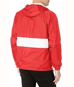 Custom <b>Lightweight</b> Polyester Hooded Windbreaker <b>Jacket</b> for Men <b>Summer</b> Sport Plus Size Zipper Customizable Waterproof Design - Product Image 3