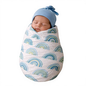 100% Bamboo Organic Eco-Friendly Baby Swaddle <b>Blanket</b> Customizable Unisex Newborn <b>Wrap</b> Ultra Soft Breathable Lightweight Infant - Product Image 1