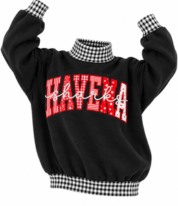 Wholesale Custom Women’s Oversized <b>Mock</b> Neck Sweatshirt Cotton Fleece Embroidered Printed Autumn Winter Casual Streetwear - Product Image 3