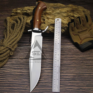 Couteaux Bowie personnalisés de haute qualité en acier inoxydable avec manche en bois, fabrication OEM - Approvisionnement direct d'usine en stock - Product Image 2