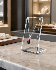 Modern Eco-friendly Customized Acrylic Jewelry Display Stand Elegant Pendant Necklace Prop for Retail Stores - Product Image 3