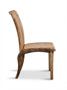 Silla de Comedor Moderna de Madera Maciza con Acabado Natural, Respaldo Alto, Relleno de Espuma y Forro de Algodón para Sala de Estar y Hogar - Product Image 2