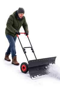 Grande pelle à neige à roues de 40 pouces avec poignée en U, pelle à neige à hauteur réglable, pneus pneumatiques robustes pour utilisation hivernale ODGWTO021 - Product Image 1