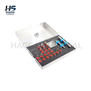 Kit de forets dentaires en acier inoxydable avec bloc de rangement gratuit, ensemble de forets pour implants, scie manuelle, ensemble d'instruments passivés à la rouille, CE - Product Image 5