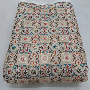 Tela de encaje de georgette bordada con diseño de código, ecológica y transpirable, para vestidos de novia, venta al por mayor para boutiques, exportación textil. - Product Image 6