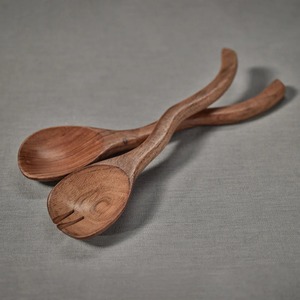Cuillères et fourchettes à salade en bois – Ustensiles de qualité supérieure pour des repas élégants au quotidien - Product Image 2