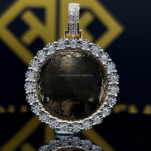 100% Passed Diamond Tester Custom Angel Wings Photo S925 Silver 10k 14k 18k <b>Solid</b> <b>Gold</b> Iced Out VVS Moissanite Memory <b>Pendant</b> - Product Image 1