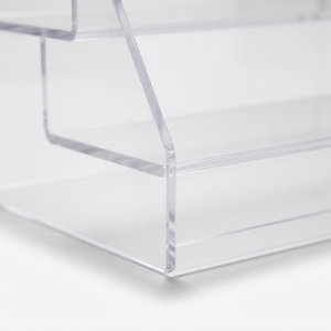 Clear Acrylic Modern Tiered Display Stand with Adjustable Height Countertop Organizer for Cosmetics Jewelry & <b>Small</b> Merchandise - Product Image 2