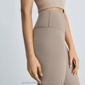 Leggings Deportivos para Mujer, Transpirables, Sin Costuras, Cintura Alta, Estilo Casual, con Logotipo, Color Sólido - Product Image 6