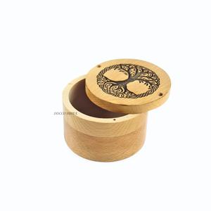 Urne artisanale en bois de rose avec incrustation de résine verte, souvenir commémoratif - Product Image 2