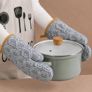 New print Design Oven Mittens Heat Insulation With Custom Logo Highest selling Oven Mitt for Kitchen use Manufacturer in India - Product Image 1
