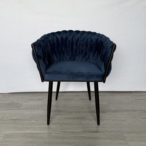 Luxury Navy <b>Blue</b> Velvet Dining <b>Chairs</b> Minimalist Design for Home Kitchen Restaurant Hotel Furniture - Product Image 2