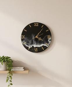 Horloge murale en résine époxy, résine époxy pour salon, meubles de décoration intérieure de qualité supérieure, horloge murale personnalisée, la meilleure de l'Inde - Product Image 1