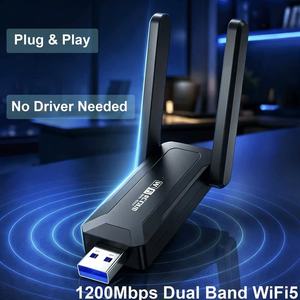 IFA03 Tarjeta de Red Inalámbrica Gigabit 5G de Doble Banda, Interfaz USB3.0, WIFI5 1200Mbps, Externa para Portátil - Product Image 3